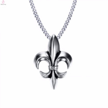 Fashionable Stainless Steel Silver Iris Pendant Jewelry